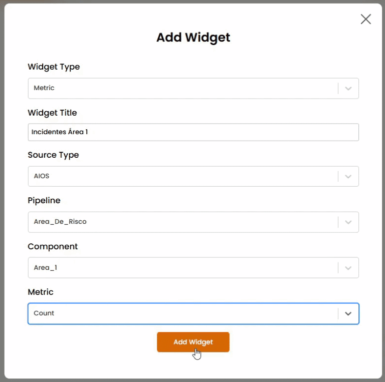 WIdget para contagem de incidentes